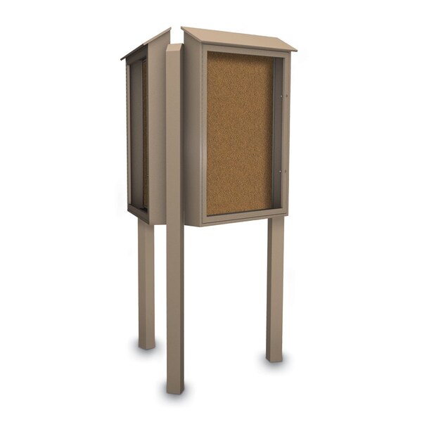 Sliding Door Indoor Enclosed Corkboard, 7